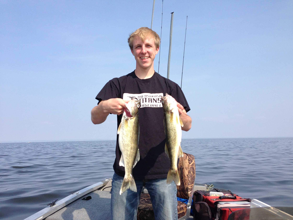 Man Walleye fishing in Wisconsin
